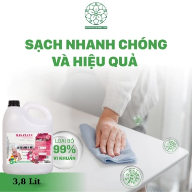 Nước Lau Sàn Đa Năng Hữu Cơ Mas.Clean 3,8L Hương Thơm Tự Nhiên, Lau Kính, Vệ Sinh Bếp, Giá 55.000 VND 5