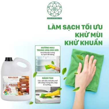 Nước Lau Sàn Đa Năng Hữu Cơ Mas.Clean 3,8L Hương Thơm Tự Nhiên, Lau Kính, Vệ Sinh Bếp, Giá 55.000 VND 6