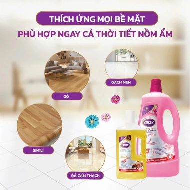 Nước lau sàn đậm đặc Obay 1.9L - Hương thơm ngát, lưu hương lâu, giá chỉ 68.000₫ 4