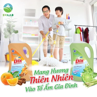 Nước lau sàn Dix hương Cam Quế & Chanh Xả 2L - Giảm giá, chỉ 125.000đ