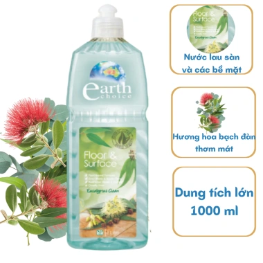Nước lau sàn Earth Choice hữu cơ bạch đàn 1 lít - sạch không độc hại NK Úc
