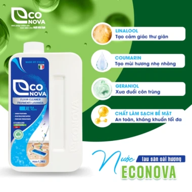 Nước lau sàn Econova Oải Hương 183k - Giảm giá, sạch bóng, hương thơm tự nhiên