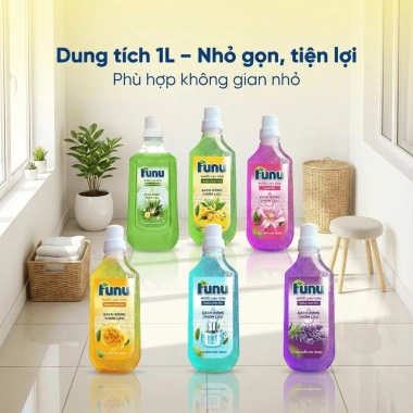 Nước lau sàn Funu xua đuổi côn trùng, khử mùi hôi thú cưng, an toàn, giá chỉ 29.000đ