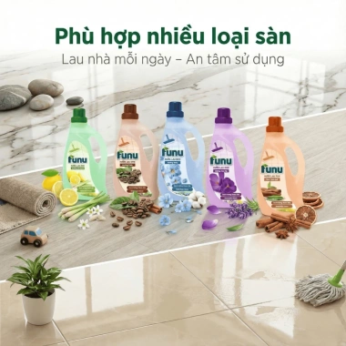 Nước lau sàn Funu xua đuổi côn trùng, khử mùi hôi thú cưng, an toàn, giá chỉ 29.000đ