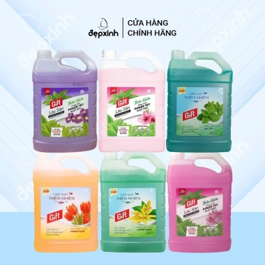 Nước lau sàn Gift tinh chất thiên nhiên 4kg - Khử bám bẩn, sạch sâu, chỉ 99.000đ