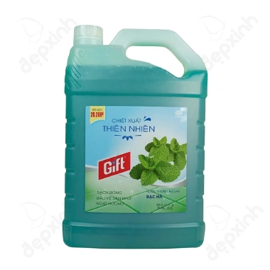 Nước lau sàn Gift tinh chất thiên nhiên 4kg - Khử bám bẩn, sạch sâu, chỉ 99.000đ