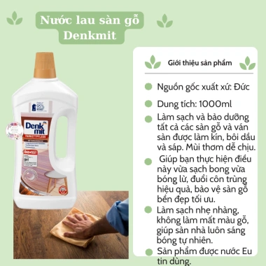 Nước lau sàn gỗ Denkmit 1L - Giữ gỗ sáng bóng, làm sạch sâu, giá chỉ 85.000₫ 3