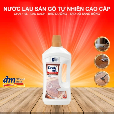 Nước lau sàn gỗ Denkmit nhập khẩu Đức 1 lít - Sạch, bóng, bảo vệ gỗ, giá chỉ 108k 10