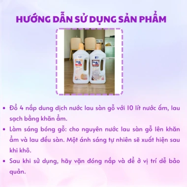 Nước lau sàn gỗ Denkmit nhập khẩu Đức 1 lít - Sạch, sáng bóng, giảm giá 20% còn 125.000₫ 4 Nước lau sàn gỗ Denkmit nhập khẩu Đức 1 lít - Sạch, sáng bóng, giảm giá 20% còn 125.000₫ 4