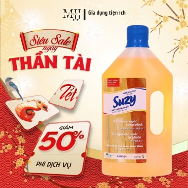 Nước lau sàn gỗ & đồ gỗ SUZY 1L - Hữu cơ, Nhật Bản, giảm còn 49.300₫