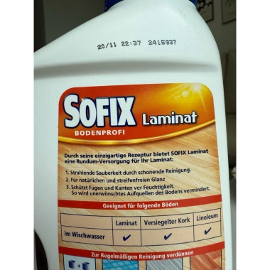 Nước lau sàn gỗ Sofix 1L – Phủ bóng, bảo vệ sàn, giảm giá 19% chỉ 225.000₫