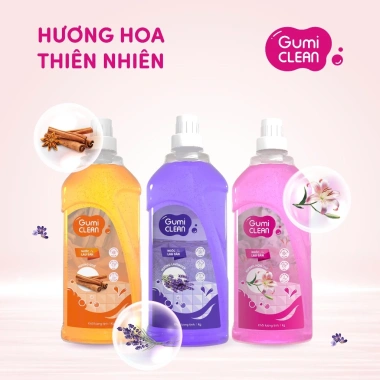 Nước Lau Sàn GUMI CLEAN 1L Hương Lily Quế Lavender Sạch Bong Lưu Hương Lâu