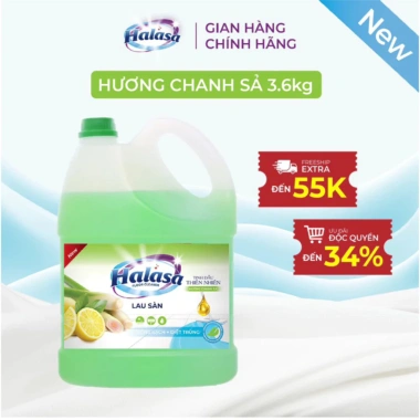 Nước lau sàn HALASA 3L - Sạch 1 lần, không nhờn, hương nước hoa thơm, 30.500₫