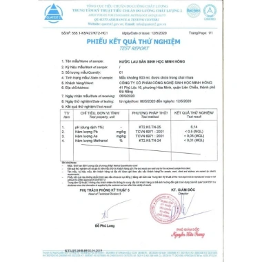 Nước Lau Sàn Hữu Cơ Minh Hồng 1.7L - Giảm 23% - Loại bỏ bám bẩn, bảo vệ sức khỏe
