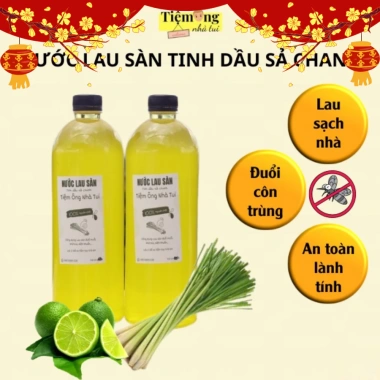 Nước Lau Sàn Hữu Cơ Sả Chanh Thơm Mát 1L - Khử Mùi, Lưu Hương Lâu, Giá 64.000 VND (Giảm 13.440)