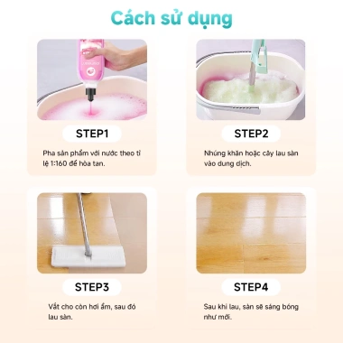 Nước Lau Sàn JASMEEN 500ml Hương Hoa Hồng Dung Dịch Gỗ Bóng Mượt Khử Mùi Giá Ưu Đãi 115.000