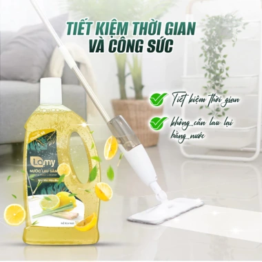 Nước Lau Sàn Lamy 1L Chính Hãng - Sạch Nhanh, Đuổi Muỗi Kiến, Hương Dịu Nhẹ cho Gỗ & Gạch Men
