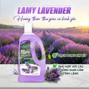 Nước Lau Sàn Lamy 1L Chính Hãng - Sạch Nhanh, Đuổi Muỗi Kiến, Hương Dịu Nhẹ cho Gỗ & Gạch Men
