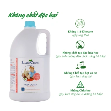 Nước lau sàn Layer Clean hữu cơ 5 lít - An toàn cho bé, hương gió biển, quế, nước hoa, giảm giá 144.000 VND 7