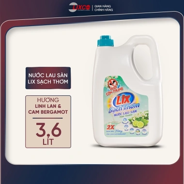 Nước lau sàn Lix 3,6L hương Linh Lan va Cam Bergamot sạch bóng thơm ngát 111k VND