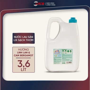 Nước lau sàn Lix 3,6L hương Linh Lan va Cam Bergamot sạch bóng thơm ngát 111k VND
