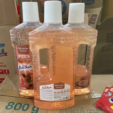 Nước lau sàn Lix hương quế 1 lít - Siêu sạch, đuổi côn trùng, thơm lâu, sáng bóng, giảm 10k