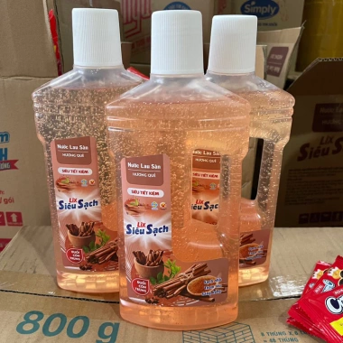 Nước lau sàn Lix hương quế 1 lít - Siêu sạch, đuổi côn trùng, thơm lâu, sáng bóng, giảm 10k