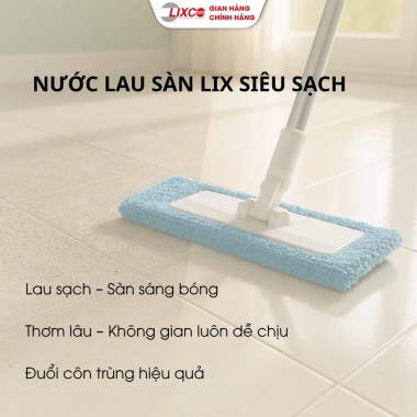 Nước lau sàn Lix siêu sạch 1L - Nhiều hương thơm, sàn sáng bóng, giá 40.000đ