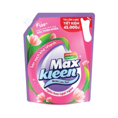 Nước Lau Sàn Maxkleen 3,6kg - Chính Hãng, Tiết Kiệm, Sạch Bóng, Thơm Lâu, Giá 71.362₫ 5