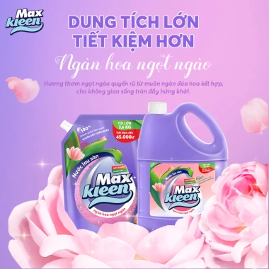 Nước Lau Sàn Maxkleen 3,6kg - Chính Hãng, Tiết Kiệm, Sạch Bóng, Thơm Lâu, Giá 71.362₫ 7