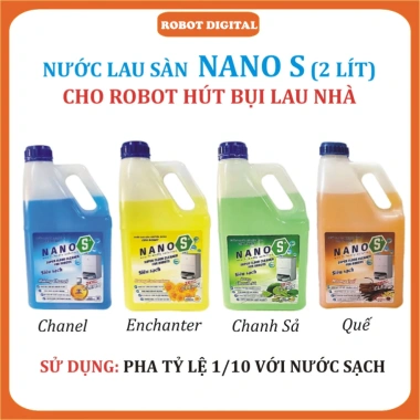 Nước Lau Sàn Nano Cao Cấp 2L - Dành riêng cho Robot Hút Bụi, Giảm giá 169k