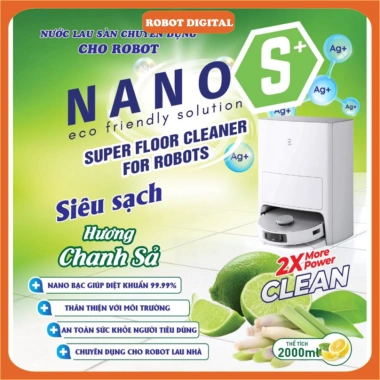 Nước Lau Sàn Nano Cao Cấp 2L - Dành riêng cho Robot Hút Bụi, Giảm giá 169k
