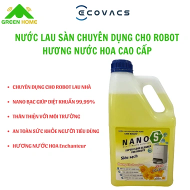 Nước lau sàn Nano hương nước hoa cao cấp - Diệt khuẩn 99,9% cho robot, an toàn, chỉ 99.000₫