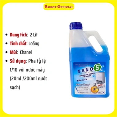 Nước Lau Sàn Nano S 2L Cao Cấp - Dành cho Robot Ecovac, Xiaomi, Dreame, iLife - 169.000₫ 5 Nước Lau Sàn Nano S 2L Cao Cấp - Dành cho Robot Ecovac, Xiaomi, Dreame, iLife - 169.000₫ 5