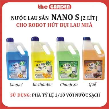 Nước Lau Sàn Nano S 2L - Cao Cấp, Dùng cho Robot Ecovacs, Xiaomi, Dreame, iLife - Giá 169k (Giảm 19%)