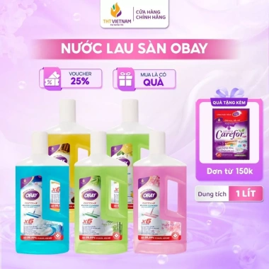 Nước Lau Sàn Obay Đậm 1L – Không Bám Dính, Đuổi Muỗi Côn Trùng, Hương Thiên Nhiên 26.999 VND