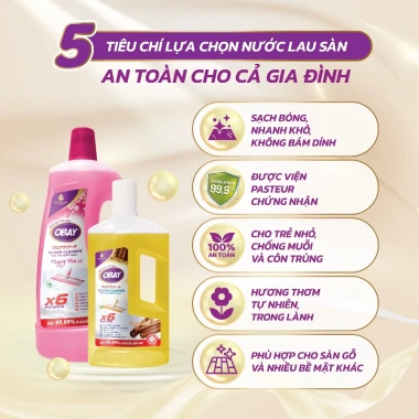 Nước Lau Sàn Obay Đậm 1L – Không Bám Dính, Đuổi Muỗi Côn Trùng, Hương Thiên Nhiên 26.999 VND