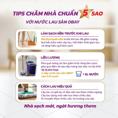 Nước Lau Sàn Obay Đậm 1L – Không Bám Dính, Đuổi Muỗi Côn Trùng, Hương Thiên Nhiên 26.999 VND
