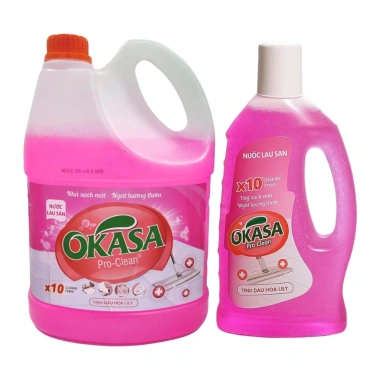 Nước lau sàn OKASA 55k - Vết bẩn tan nhanh, sàn sáng bóng, thơm mát, xua đuổi côn trùng 7