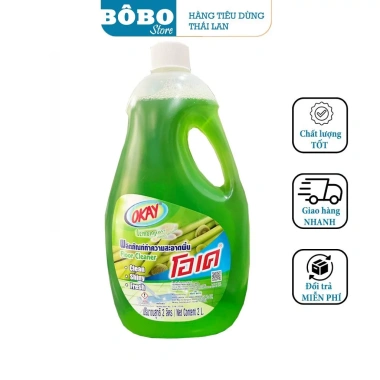 Nước Lau Sàn OKAY Thái Lan Hương Xả 2.000ml - Giảm giá, khử mùi, chỉ 165.000₫