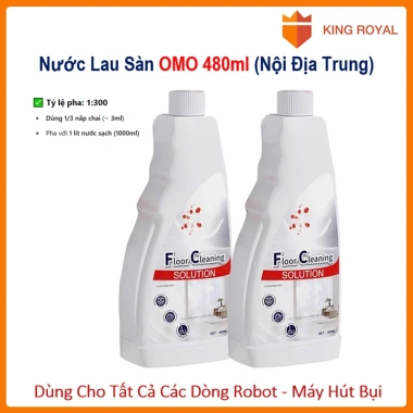 Nước lau sàn OMO 480ml nội địa Trung - Dành cho robot hút bụi & lau nhà, sạch sâu, 132.5k