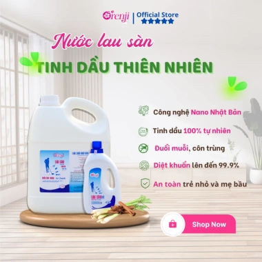 Nước lau sàn ORENJI diệt khuẩn, đuổi côn trùng, tinh dầu sả chanh - sạch bóng, thơm mát 75.000₫