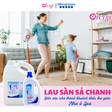 Nước lau sàn ORENJI diệt khuẩn, đuổi côn trùng, tinh dầu sả chanh - sạch bóng, thơm mát 75.000₫