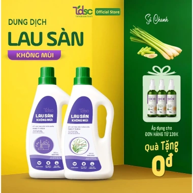 Nước lau sàn organic đuổi muỗi không mùi 1.000ml làm sạch vết ố, dầu mỡ, 64.900đ