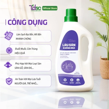 Nước lau sàn organic đuổi muỗi không mùi 1.000ml làm sạch vết ố, dầu mỡ, 64.900đ