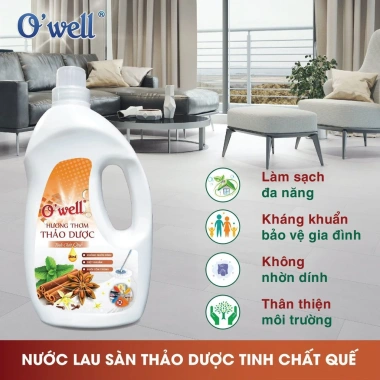 Nước lau sàn Owell hương sả quế diệt khuẩn, xua côn trùng - Giá 155.000 giảm 38.750 4 Nước lau sàn Owell hương sả quế diệt khuẩn, xua côn trùng - Giá 155.000 giảm 38.750 4