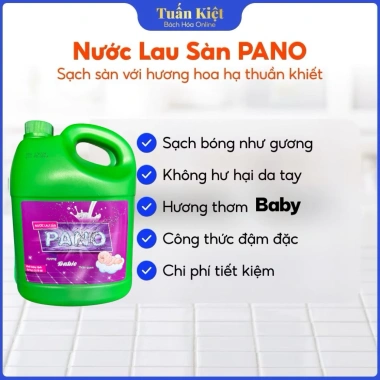 Nước Lau Sàn Pano 3.8kg Hương Baby - Hàng Chính Hãng, Thơm Thuần Khiết, Giữ Gìn Sàn Sạch, Giá Siêu Tiết Kiệm 2