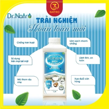 Nước lau sàn Pro Drnatro Siêu Sạch - Khử Hôi, Tanh 1 Lít, Giá ưu đãi 126.000đ