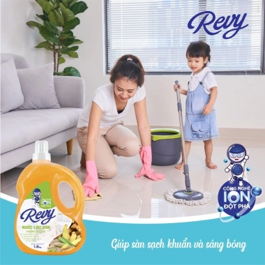 Nước Lau Sàn ReVy Diệt Khuẩn 99,9% Ion Hương Gừng Xả - Sạch Sâu, Giá 52.000₫ 5 Nước Lau Sàn ReVy Diệt Khuẩn 99,9% Ion Hương Gừng Xả - Sạch Sâu, Giá 52.000₫ 5