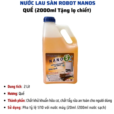 Nước lau sàn Robot cho mọi robot hút bụi & máy lau cầm tay – Giá 65.000đ